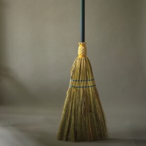 Close up of the broom’s brush detailing.