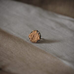 Copper ship ring made from a vintage coin